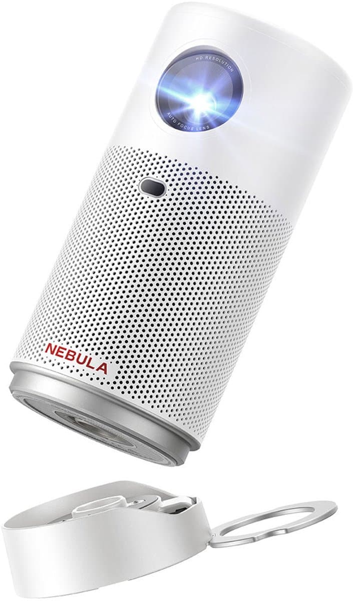Anker Nebula Capsule Air - Draagbare Mini Beamer - 150 ANSI Lumen - Beeldformaat tot 100" - 2 Uur Batterijduur - Autofocus - Automatische Keystone-correctie - Wit — afbeelding 1