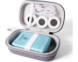Case compatibel met ORGBRO X1 X3 labelmaker - beschermende houder voor sticker tape papierrol en USB-kabel - alleen doos