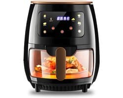 Grote Heteluchtfriteuse 6L met Glazen Kijkvenster en Touchscreen - Gezond Frituren zonder Olie