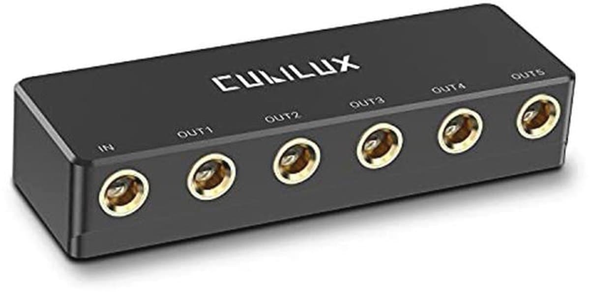 Hoofdtelefoon Splitter Box 6,35 mm - 1/4” Stereo Multi Audio Verdeler voor Gitaar, Studio Opname en Live Performances — afbeelding 1