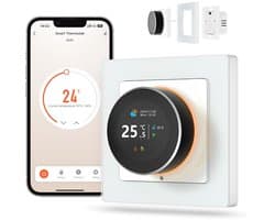 Slimme Thermostaat voor Watervloerverwarming met Wifi en Draaiknop - Compatibel met Alexa en Google Home