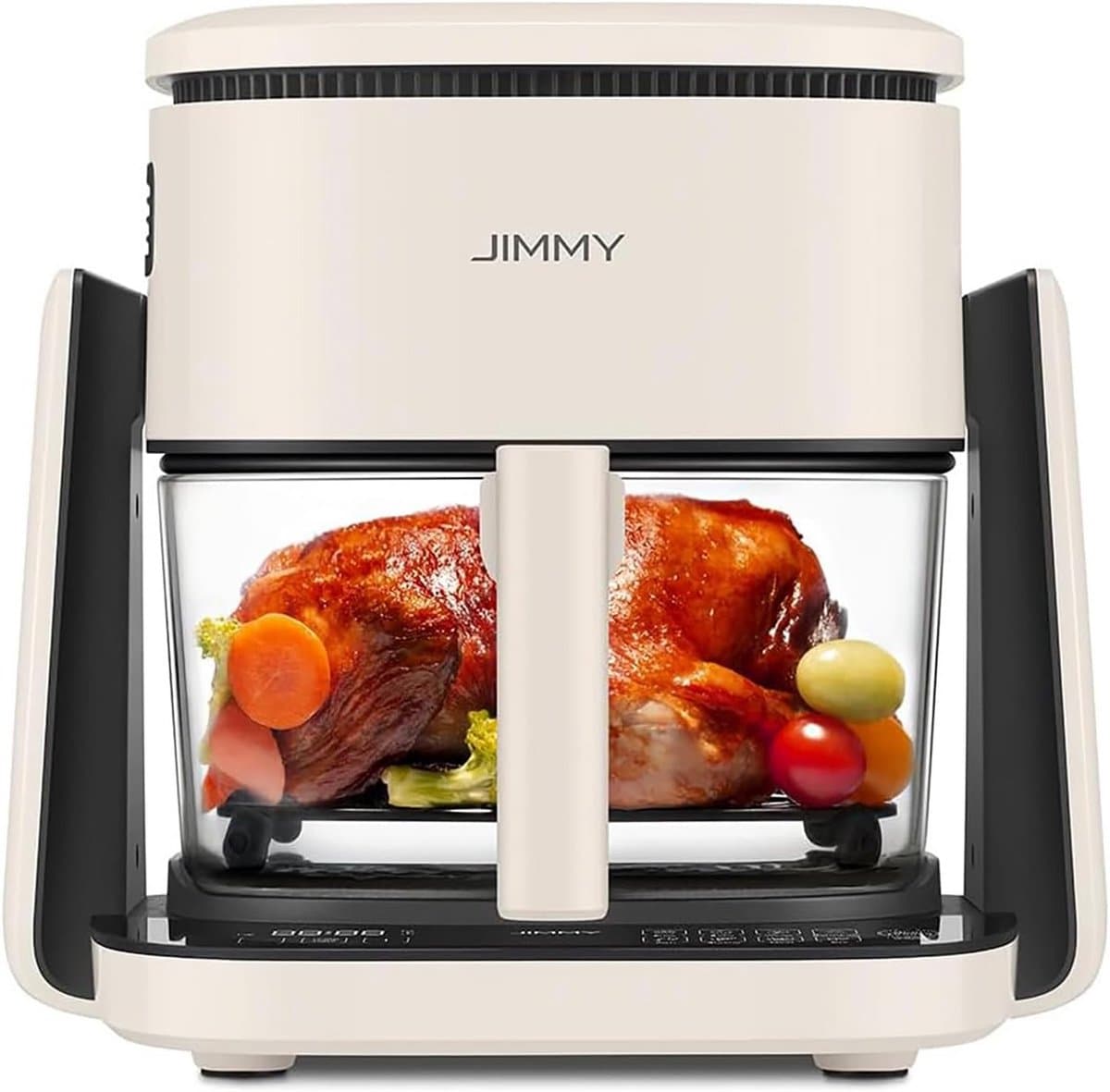 2-in-1 Multifunctionele Airfryer met Plaatfunctie - 4 Liter, 1100W, 8 Kookprogramma's — afbeelding 1