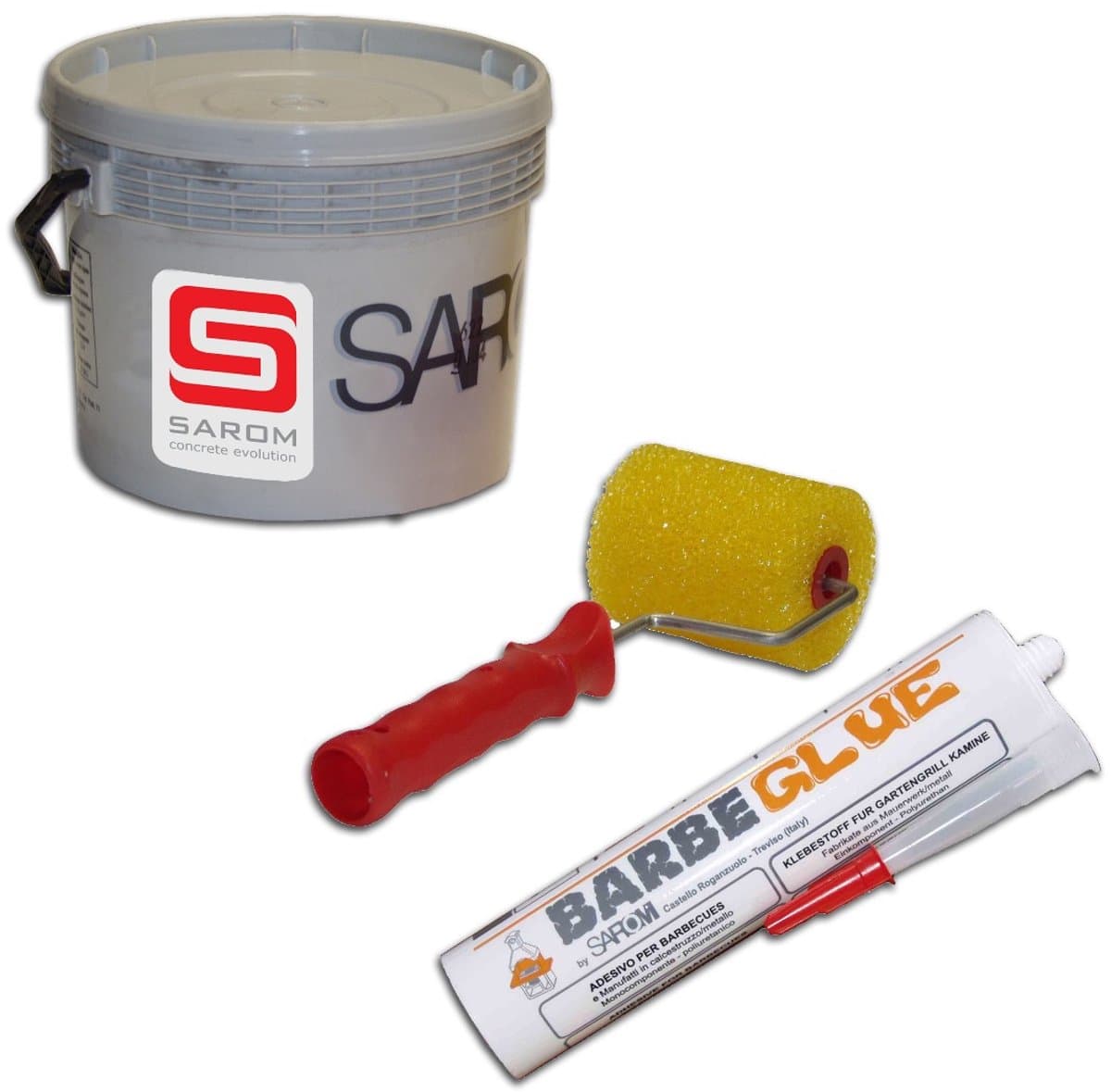 Sarom Fuoco - Montageset - Barbecuelijm - Verf - Verfroller — afbeelding 1