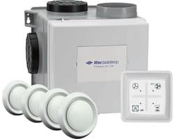 Itho Daalderop CVE-S eco fan ventilator box alles-in-1 pakket HP 415m3/h + vochtsensor + RFT auto + 4 ventielen - perilex stekker