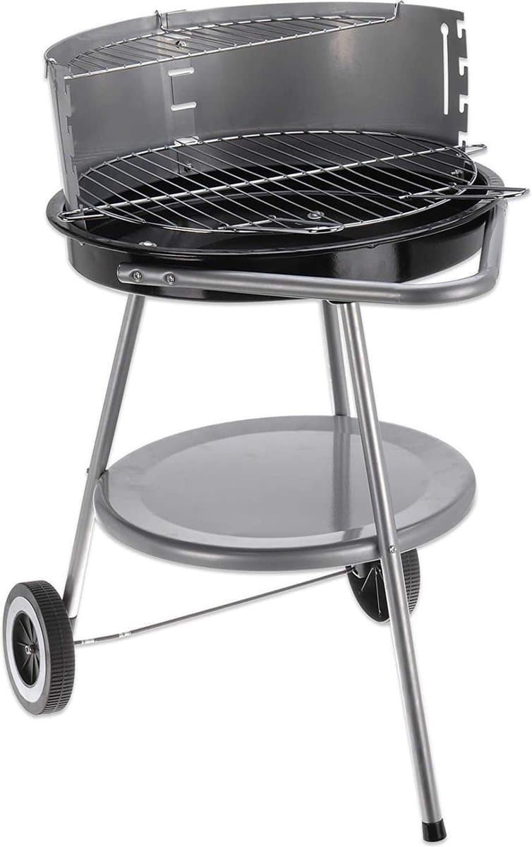 Houtskool Barbecue op Wieltjes met Aanpasbaar Rooster — afbeelding 1