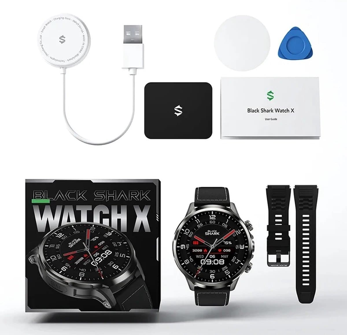 Xcruiser Global Version Black Shark Smart Watch X 4G Android Watch 3GB RAM 32GB ROM 1.9'' Display IP67 Washable 2MP Camera Android 8.1 — afbeelding 1