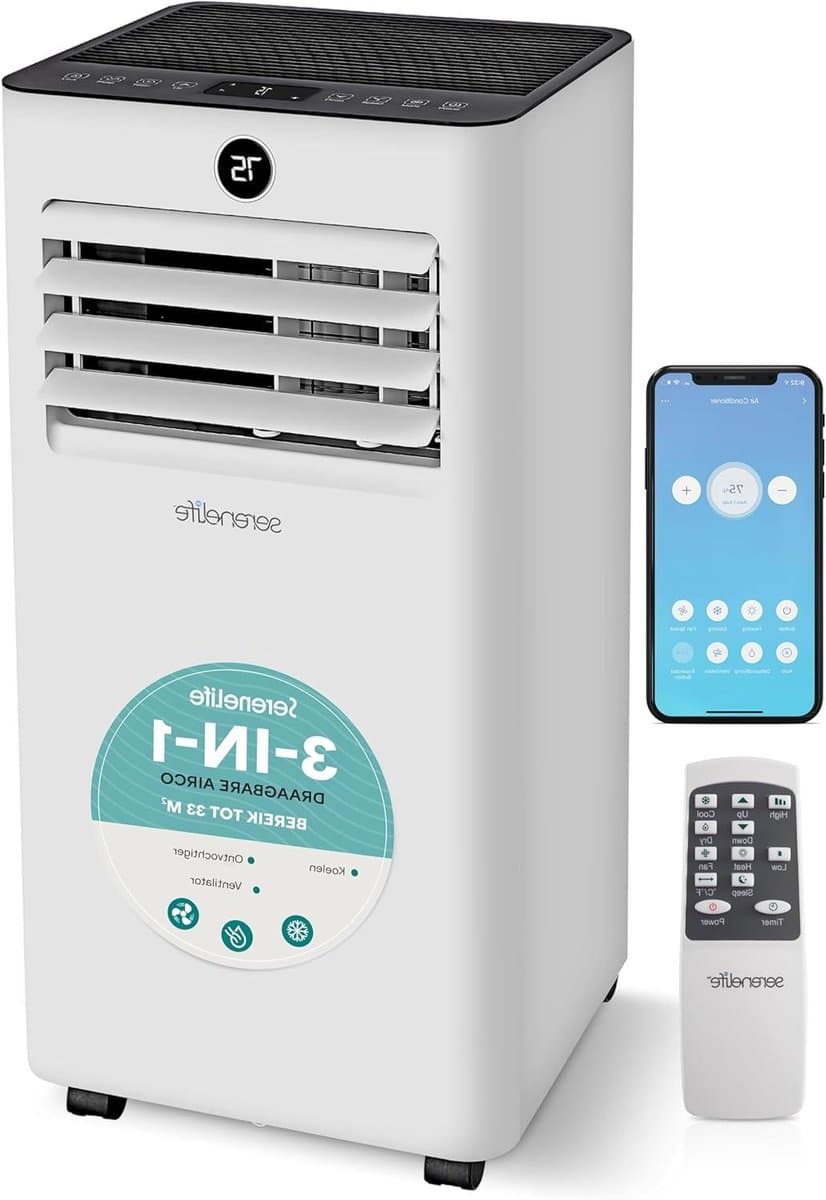 Mobiele Airco - Draagbare Airco Airconditioner - Ruimte Koelen - Wi-Fi Bediening - 7000 BTU - Wit — afbeelding 1