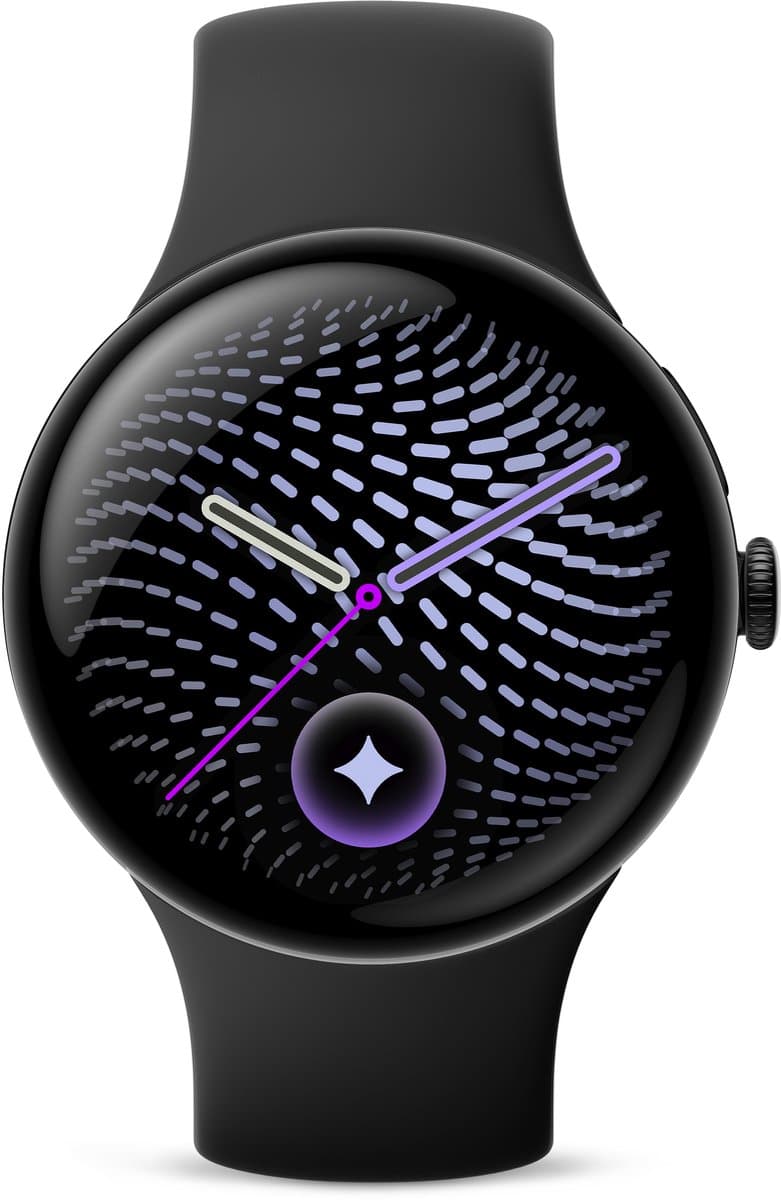Google Pixel Watch 5 - smartwatch - 45 mm - Wifi - zwart - sportbandje — afbeelding 1