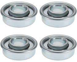 SnelShoppen - 4 Stuks Grasmaaier Wiel Lagertjes 28.6mm OD 12.7mm ID Staal Hoogwaardig Duurzaam Voor Tuinmachines