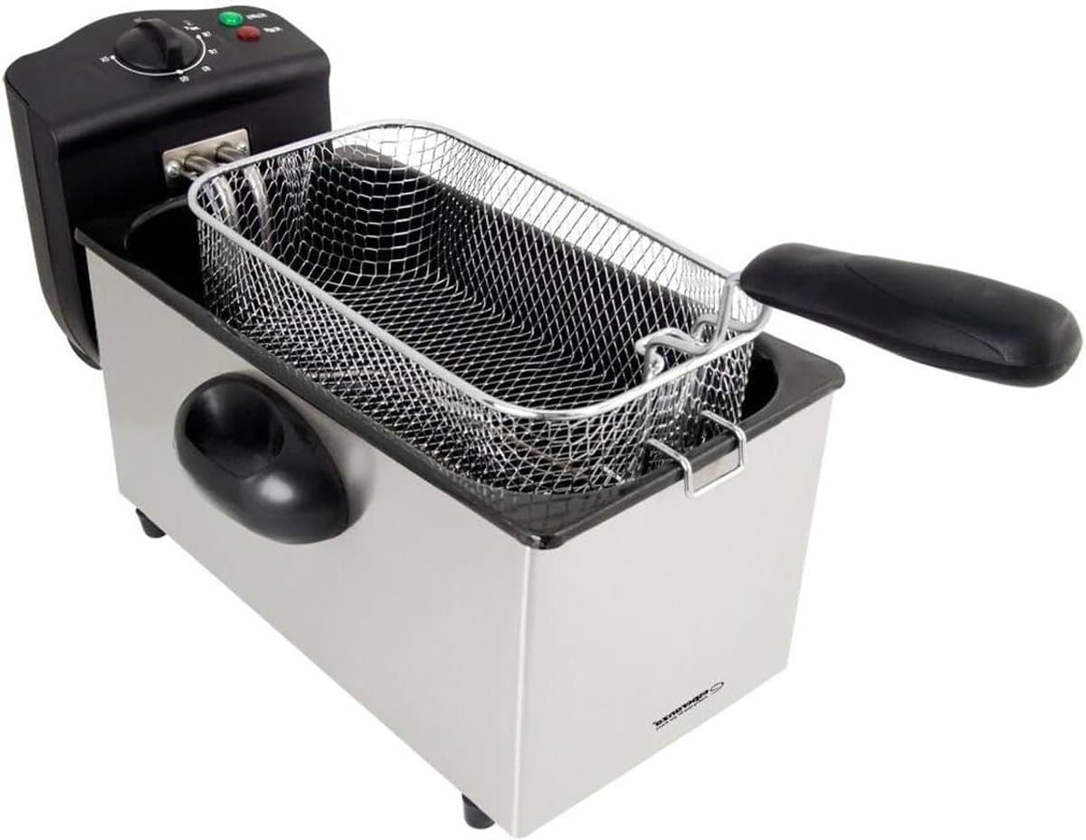 Friteuse - Frituurpan - Thuis Frituren - Grote Capaciteit - 3 Liter - Zwart — afbeelding 1