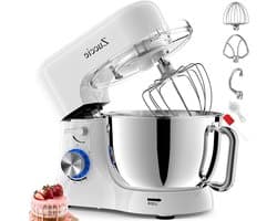 Keukenmachine - Mixer Deegmaker - Bakken en Koken - Krachtige 1000W Motor - 5.2 Liter Kom - Wit