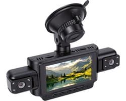 4-kanaals Dashcam - Auto Camera Recorder - Verkeersveiligheid Verbeteren - 360 Graden Dekking - 3 Inch Display - Zwart