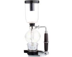 Sifon Koffiezetapparaat - Vacuüm Brouwer - Thuis Koffie Zetten - Borosilicaatglas - 3 Persoons - Zwart