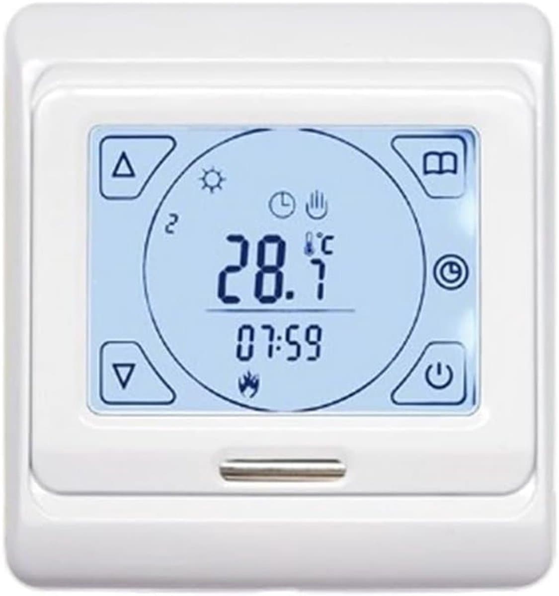 Slimme Thermostaat - Vloerverwarming Controller - Energie Besparen - Dubbele Temperatuursensoren - 10.2 x 9.4 x 6.5 cm - Wit — afbeelding 1