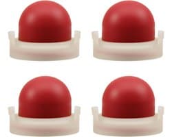 SnelShoppen - 6 Stuks 694394 Carburetor Primer Pear Brandstof Priming Pear voor Grasmaaier en Benzinezaag, 23 mm, Hoogwaardige Rubber en Plastic, Rood