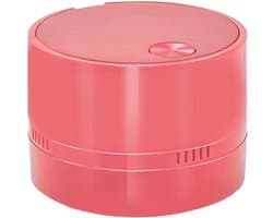 Mini Stofzuiger - Bureau Reiniger - Desktop Schoonmaken - Hoge Zuigkracht - 9 x 7.8 cm - Roze