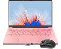 Auusda-3250C laptop-15,6 inch-8 GB RAM-512 GB SSD-Met muis-Roze