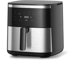 7 liter, airfryer zonder olie met touchscreen, XXL-friteuse 1800 W, shake-modus, one-touch-display, tijd en temperatuur instelbaar 80-200 °C