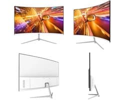 Stemily Monitor - Beeldscherm - PC - 24-inch - Gebogen scherm - Gaming - 2ms & 75Hz - 2800R kromming - 98% sRGB & 3000:1