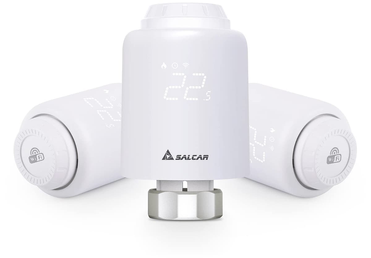 TRV603 Radiatorthermostaat, 3-delige set, wifi, thermostaat, verwarming, compatibel met en, programmeerbaar, verwarmingsthermostaat, geen gateway nodig — afbeelding 1