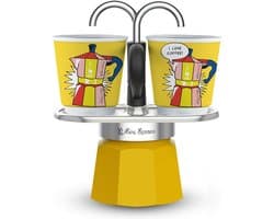 Bialetti Mini Express Lichtenstein met 2 kopjes - 2-kops