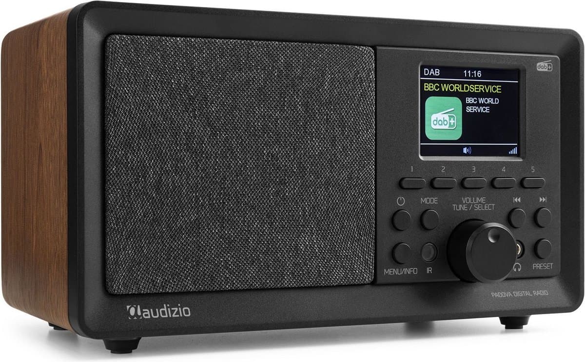 DAB radio met Bluetooth - Audizio Padova retro radio - Met mp3-speler en afstandsbediening - 40W — afbeelding 1