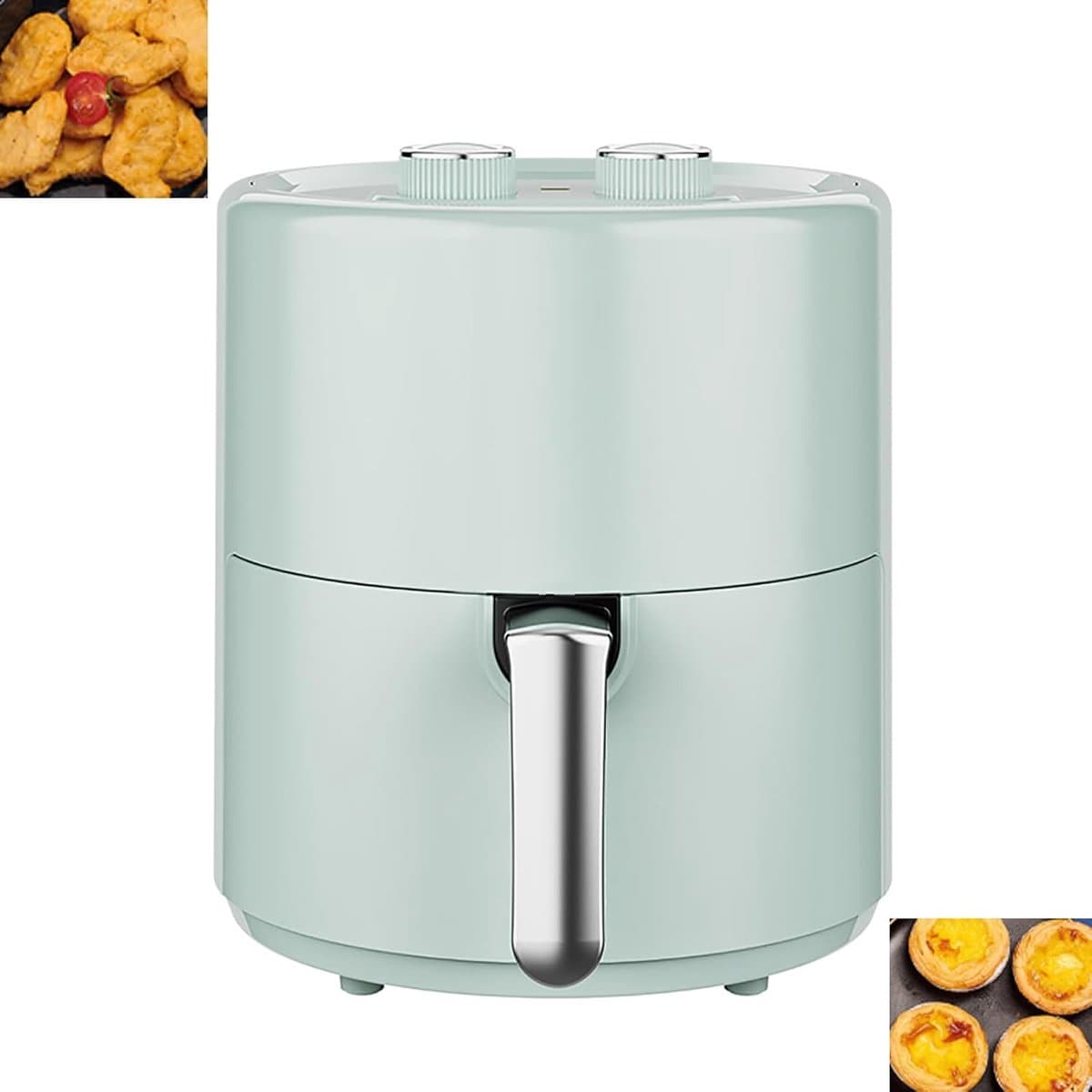 Airfryer Oven - Dubbele Functie - Veelzijdig Koken - Grote Capaciteit - 45 Liter - Groen — afbeelding 1