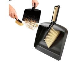 Mini Stofpan Borstel - Veegset - Bureau Schoonmaken - Ergonomisch Houten Handvat - Compact Ontwerp - Niet gespecificeerd