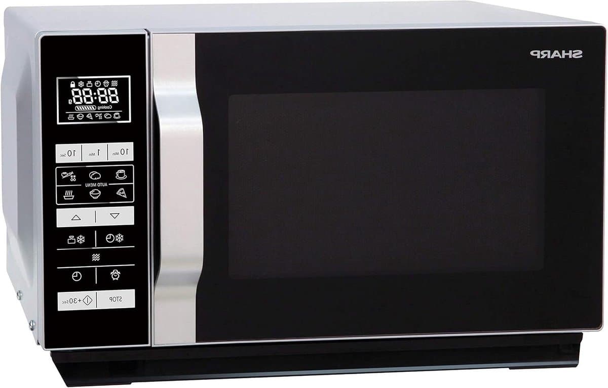 Magnetron Zwart Zilver - Oven Magnetron - Snel Eten Opwarmen - Platte Vork Zonder Draaiplateau - 20 Liter - Zwart Zilver — afbeelding 1