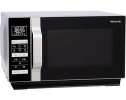 Magnetron Zwart Zilver - Oven Magnetron - Snel Eten Opwarmen - Platte Vork Zonder Draaiplateau - 20 Liter - Zwart Zilver