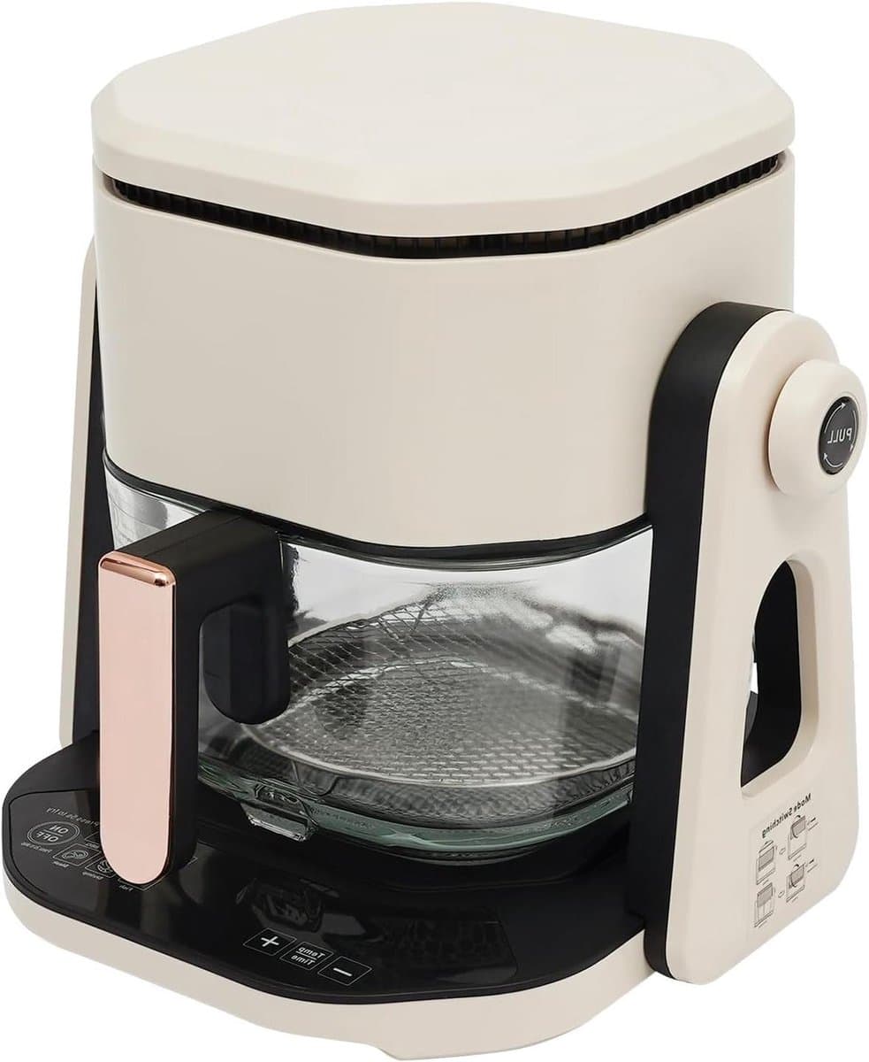 Heteluchtfriteuse - Airfryer met glas - Gezond Koken - 3-in-1 Functie - 45 Liter - Wit — afbeelding 1