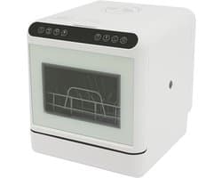 Mini Vaatwasser - Tafelmodel Vaatwasser - Kleine Keuken - Geen Wateraansluiting - 4-6 Personen - Wit