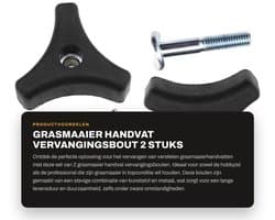 Dailygoods- Grasmaaier Handvat Vervangingsset - 2x Moeren/Bouten - 8mm Draad - Lichtgewicht/Stevig - Duurzaam/Antiroest - Moeren En Bouten