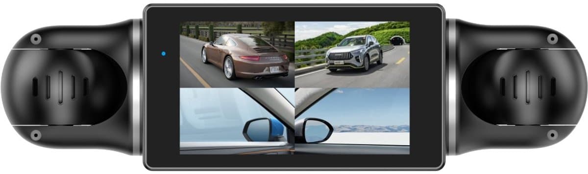 High Definition Nachtzicht Quad Lens WiFi Dashcam C312/Y10 - Vierkanaalsopname met 32GB TF-kaart — afbeelding 1