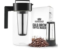 Cold Brew Koffiemaker van Kunststof - 1 Liter BPA-vrij met Gratis Vervangingsfilter - Perfect voor Koffieliefhebbers