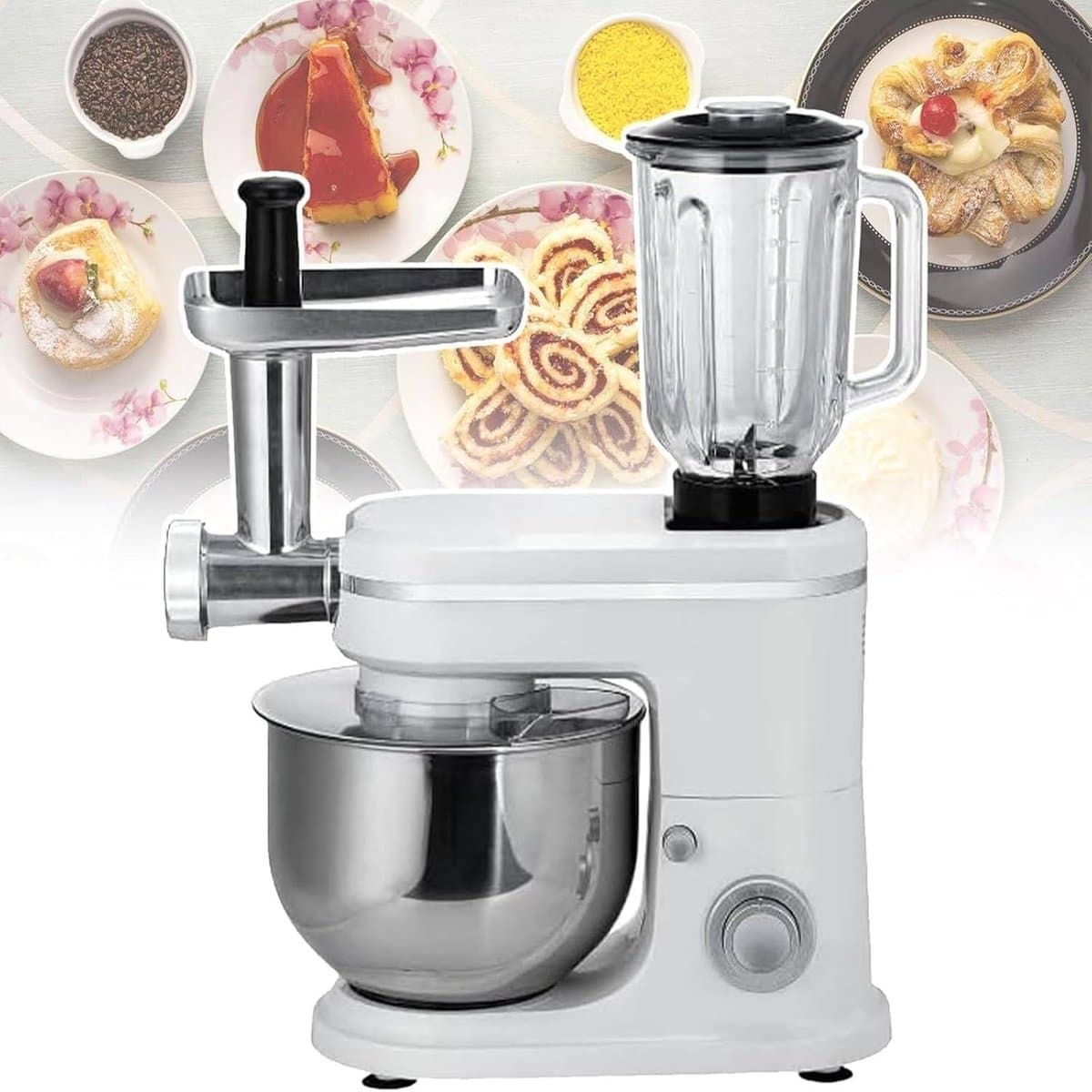 Keukenmachine - Keukenapparaat - Bakken en Koken - 3-in-1 Multifunctioneel - 6L Kom — afbeelding 1