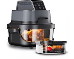 Airfryer – Heteluchtfriteuse – Friteuse – Air Fryer – Heteluchtoven – 4 Liter Inhoud – Glas Kijkvenster – 1500 Watt