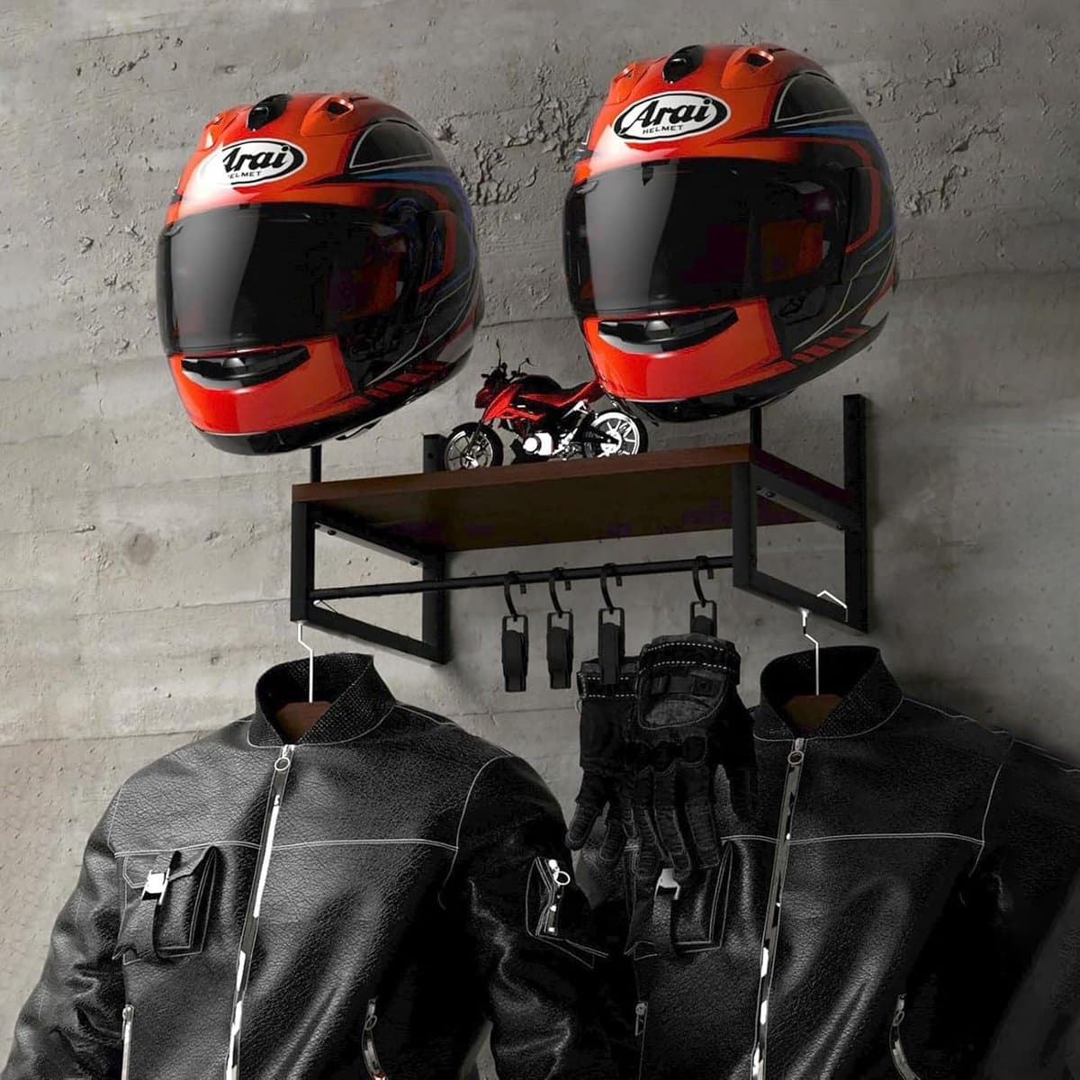 Universele Helm Houder voor Motor & Scooter - Wandmontage Motorhelm & Accessoire Oplossing — afbeelding 1