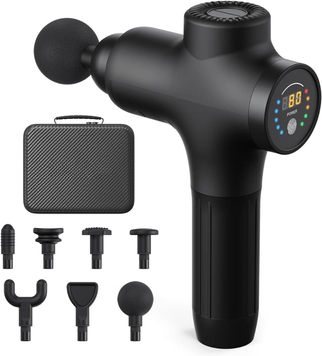 SCH® Massage Gun Professioneel - Massage Gun - Zwart - 18cm x 7cm x 25 cm — afbeelding 1