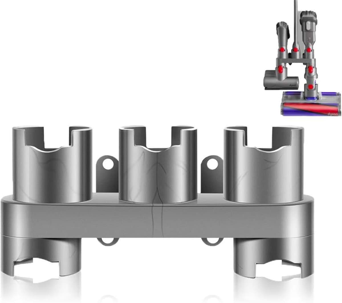 Accessoirehouder geschikt voor Dyson V7 V8 V10 V11 V15 Gen5 stofzuiger Accessoirehouder Dockingstation Wandmontage-stofzuiger met zak-Grijs-dyson steelstofzuiger-stofzuiger zonder zak-1 verpakking — afbeelding 1