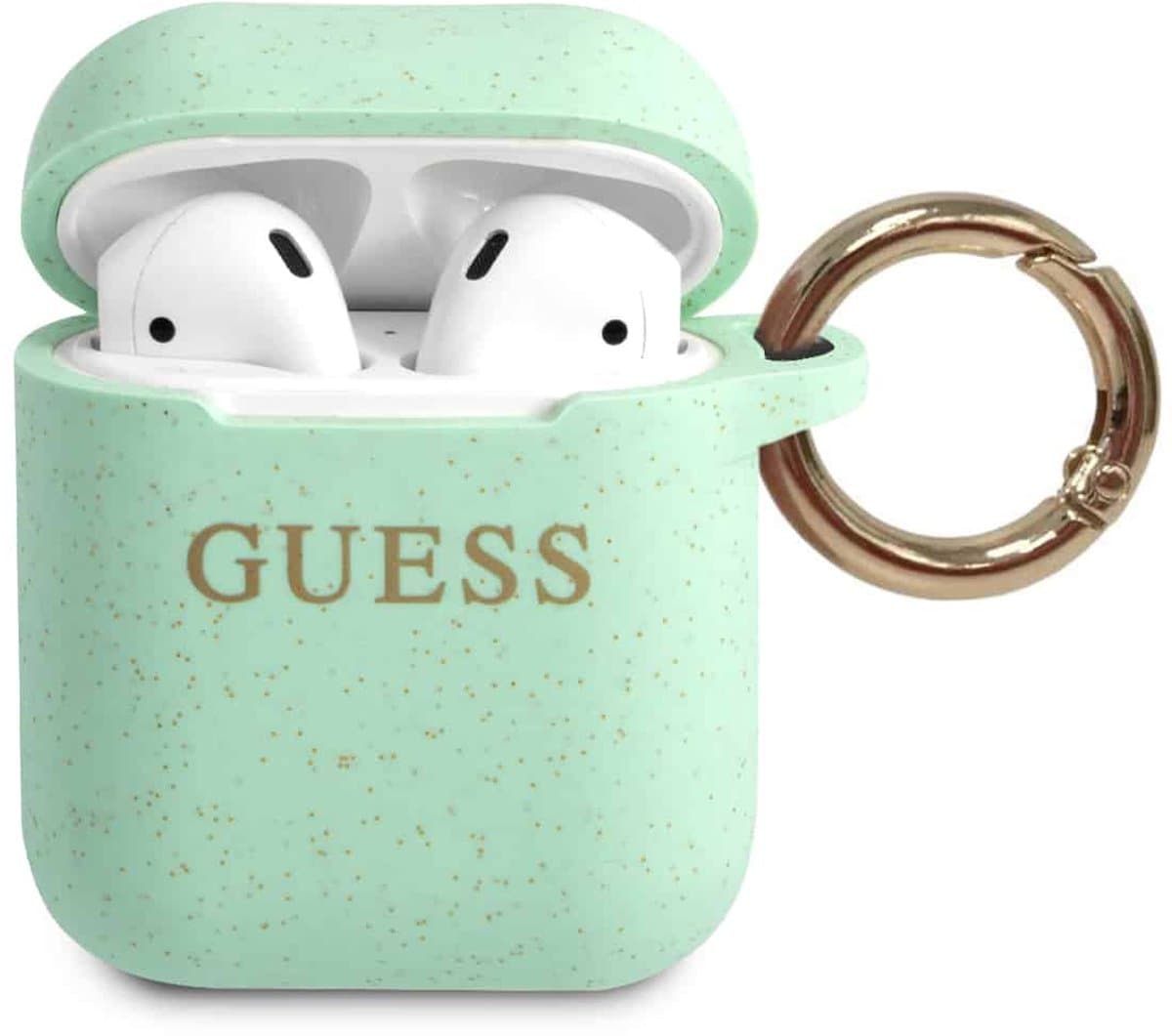GUESS Silicone Case AirPods 1 / AirPods 2 - Groen — afbeelding 1
