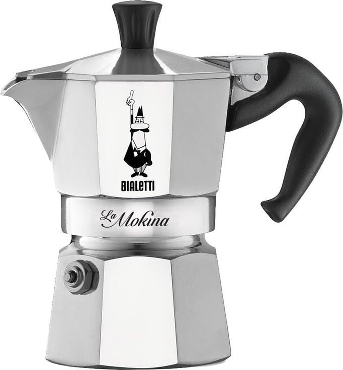 Bialetti 0002380 handmatig koffiezetapparaat Moka Express 0,04 l Roestvrijstaal — afbeelding 1