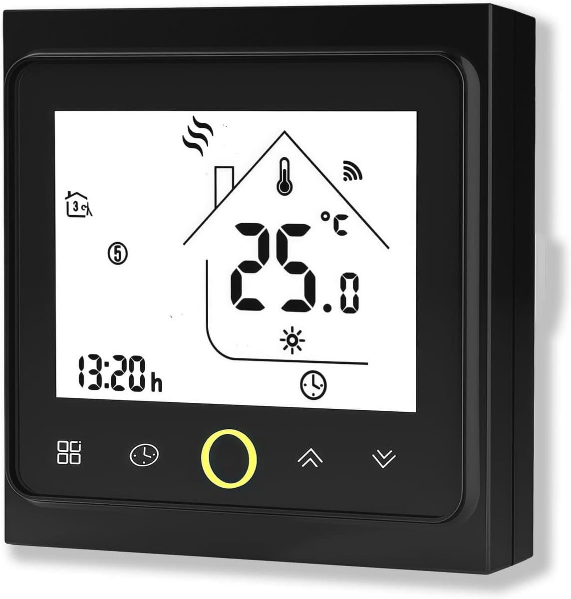 Wi-Fi Thermostaat - Programmeerbare Touchscreen Thermostaat voor Verwarming en Airconditioning met Afstandsbediening — afbeelding 1