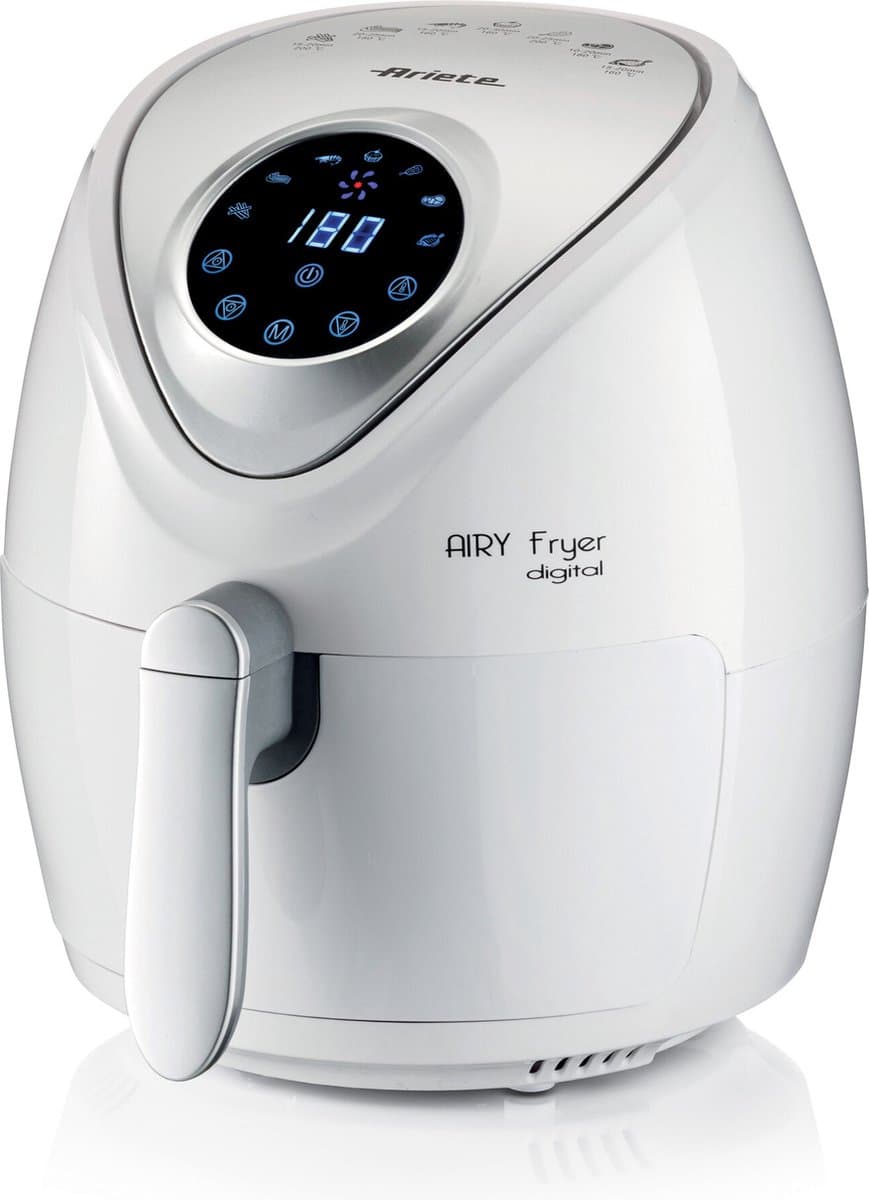 Ariete 4616/03 Enkel 3,5 l Vrijstaand 1300 W Heteluchtfriteuse Zilver, Wit — afbeelding 1