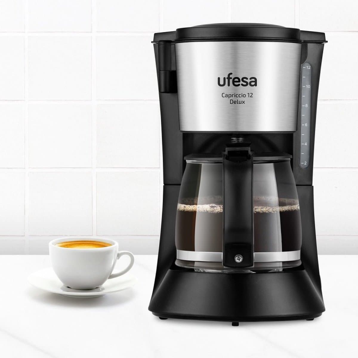 Ufesa Capriccio 6 Koffiezetapparaat – Filterkoffie – 6 Kopjes – 600W – Glazen Kan – Druppelstop – Permanent Filter — afbeelding 1