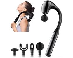 Massage Gun, Diepe Spiermassage met Verlengde Handgreep, U-vormig Massageapparaat voor Rug, Nek, Schouders en Benen, Handheld Body Massager voor Thuis en Ontspanning