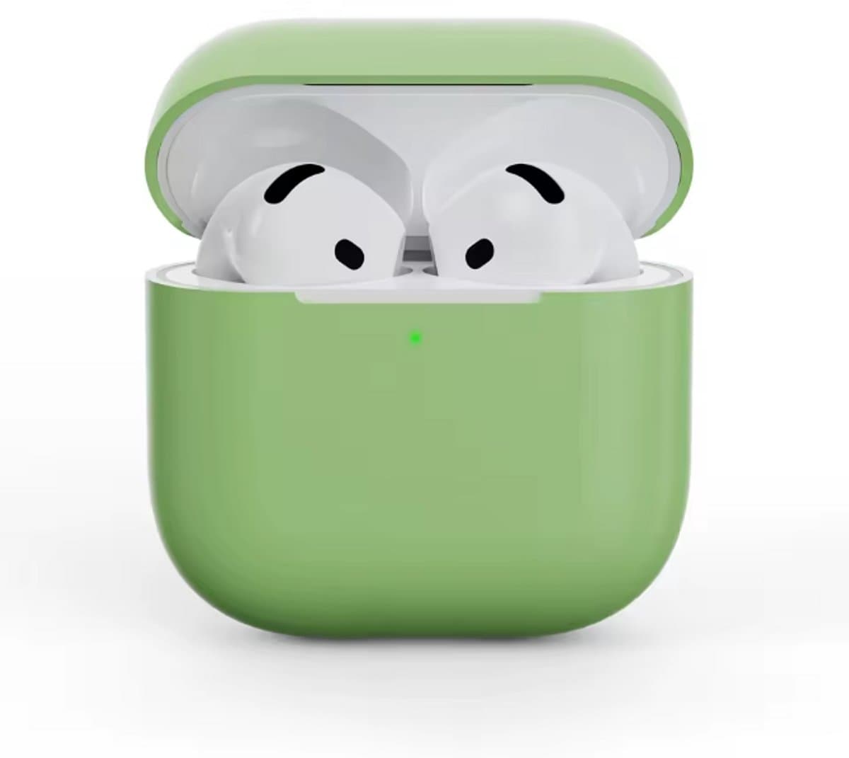 Jumada's Case Geschikt voor AirPods 4 Hoesje Hoes Siliconen met Clip Cover - Groen — afbeelding 1