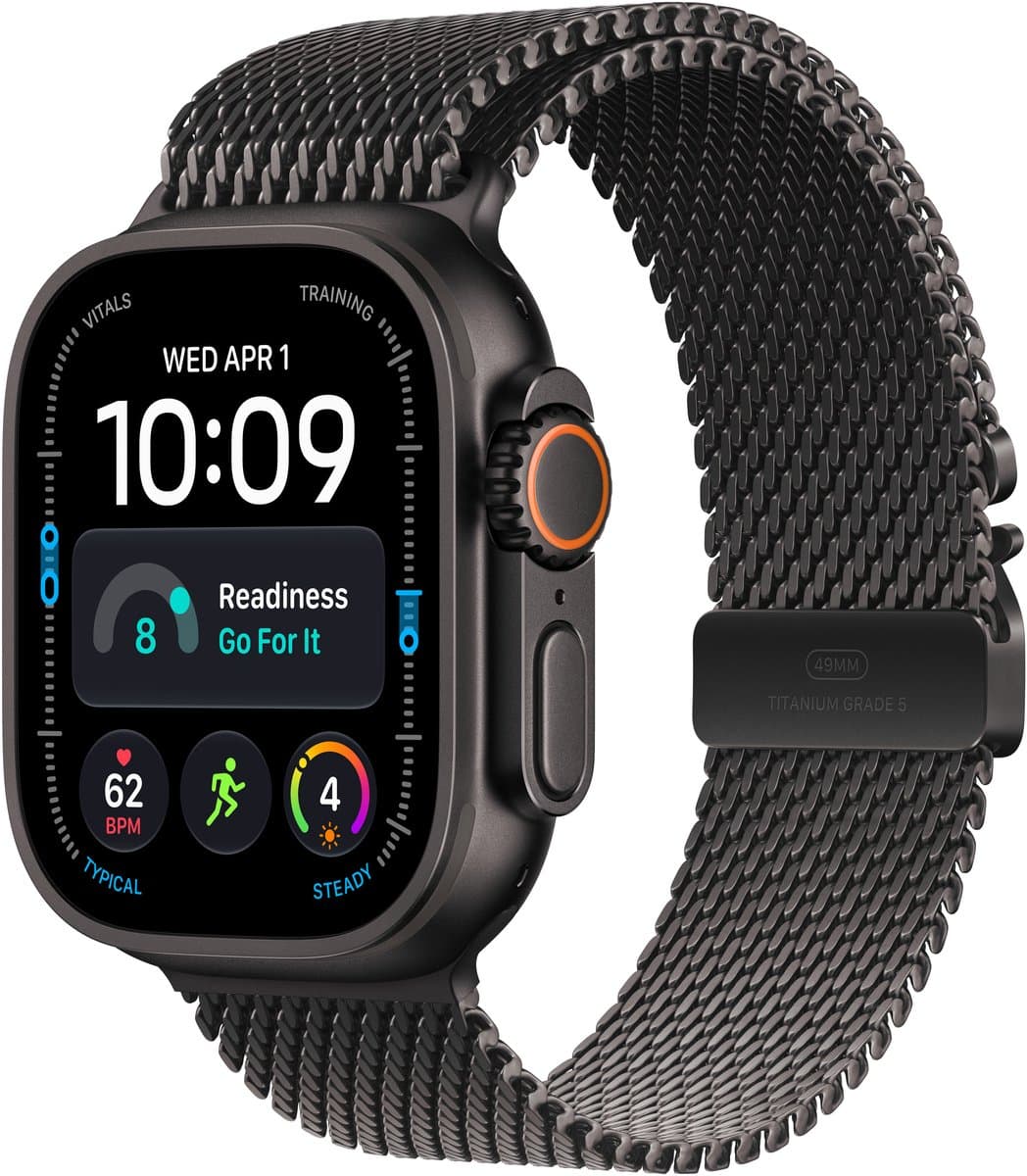 Apple Watch Ultra 4 - 49mm- Zwart Milanese band - M — afbeelding 1