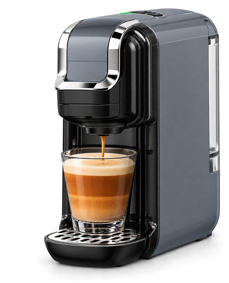 Lamor Koffiezetapparaat - Nespresso Machine - Espresso - Koffie Machines - Veelzijdig - Compact - 1450 W - 275 x 115 x 252 mm — afbeelding 1