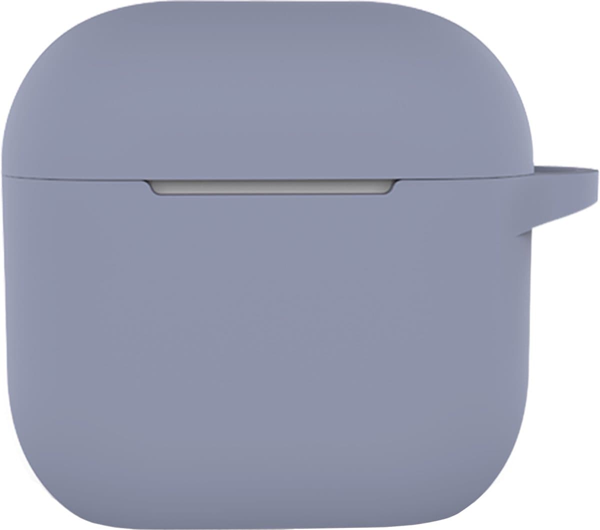 Hoesje - Geschikt voor Apple AirPods 5 - met Clip - Siliconen Hoes - Silicone Case Cover - Lila — afbeelding 1